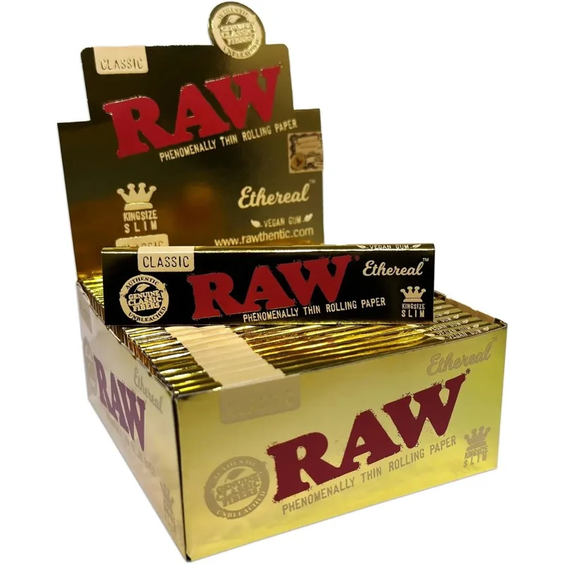 RAW Ethereal Kingsize Slim Rolling Papers (Acacia Gum)